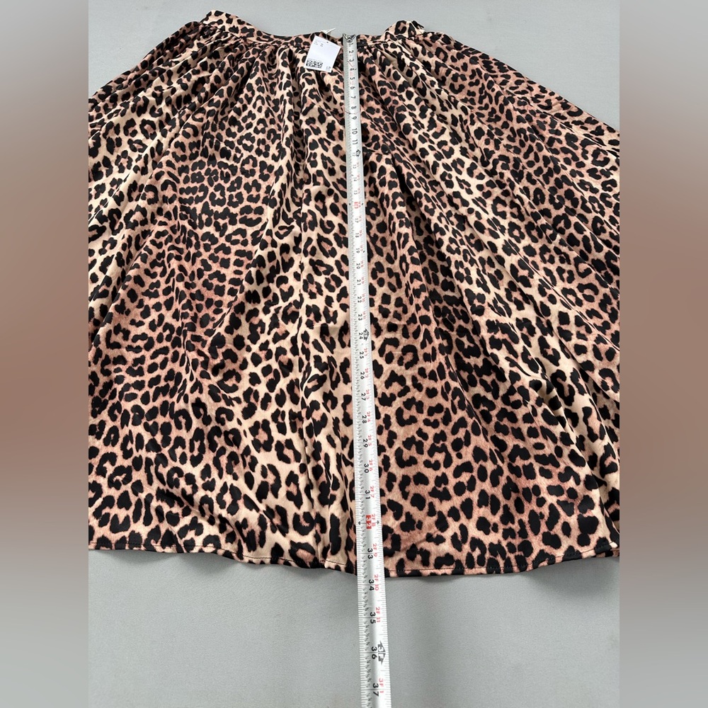 H&M Midi Skirt Animal Print Women Size 10 - Picture 5 of 10
